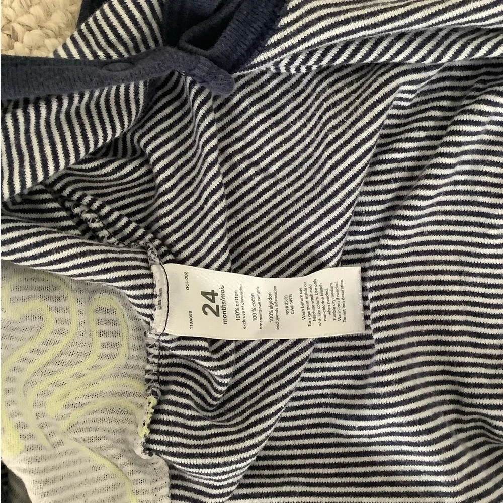 Carter’s Romper Baby Toddler Navy Striped Octopus Snap 24 Months